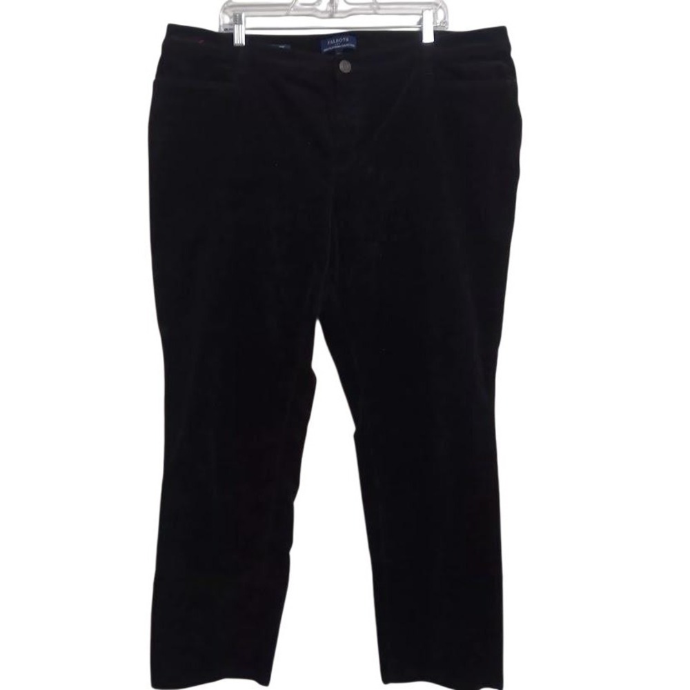 Talbots Corduroy Pants Womens‎ 20W Black Straight Simply Flattering Collection